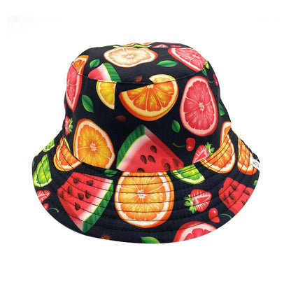 Empire Cove Fruit Print Bucket Hat Reversible Fisherman Cap Women Men Summer