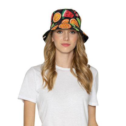 Empire Cove Fruit Print Bucket Hat Reversible Fisherman Cap Women Men Summer