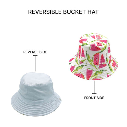 Empire Cove Fruit Print Bucket Hat Reversible Fisherman Cap Women Men Summer