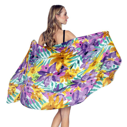 Empire Cove Womens Scarf Scarves Wraps Watercolor Floral Sarong Beach Cover Ups