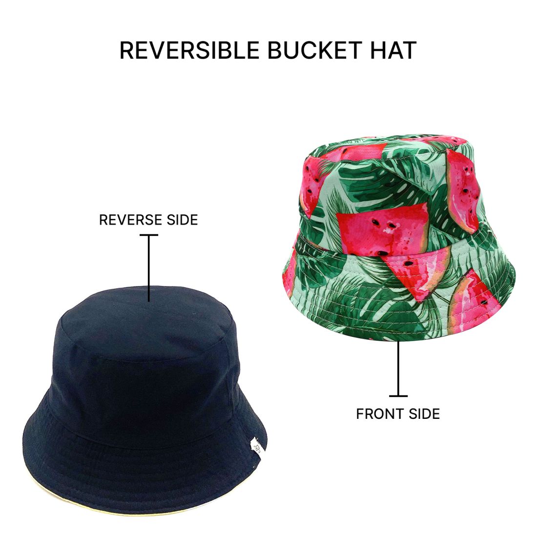 Empire Cove Fruit Print Bucket Hat Reversible Fisherman Cap Women Men Summer