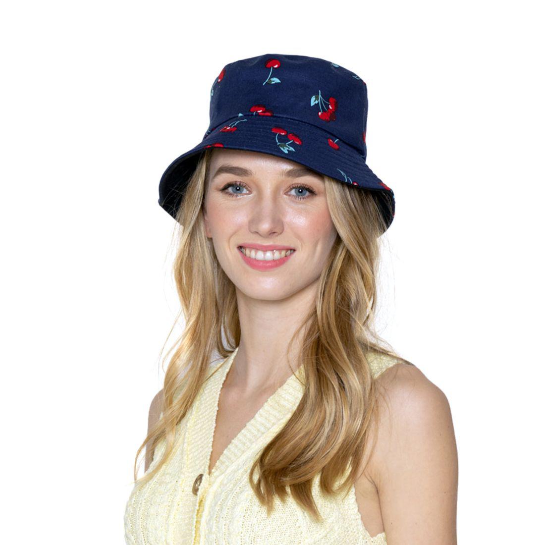 Empire Cove Fruit Print Bucket Hat Reversible Fisherman Cap Women Men Summer