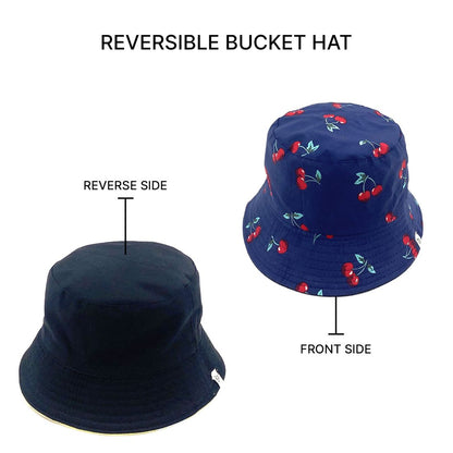 Empire Cove Fruit Print Bucket Hat Reversible Fisherman Cap Women Men Summer