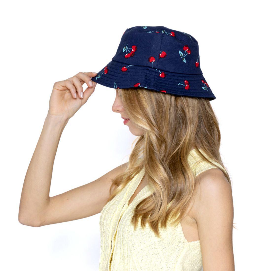 Empire Cove Fruit Print Bucket Hat Reversible Fisherman Cap Women Men Summer