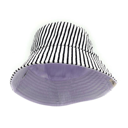 Empire Cove Stripe Terry Cloth Bucket Hat Fisherman Cap Women Men Summer Sun Hat 