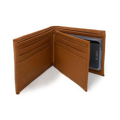 Empire Cove VIP Classic Genuine Leather Slim Bifold Wallets Side Flip ID Compartment-Wallets-Empire Cove-Black-Casaba Shop