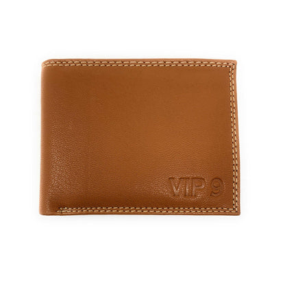 Empire Cove VIP Classic Genuine Leather Slim Bifold Wallets Side Flip ID-Wallets-Empire Cove-Black-Casaba Shop