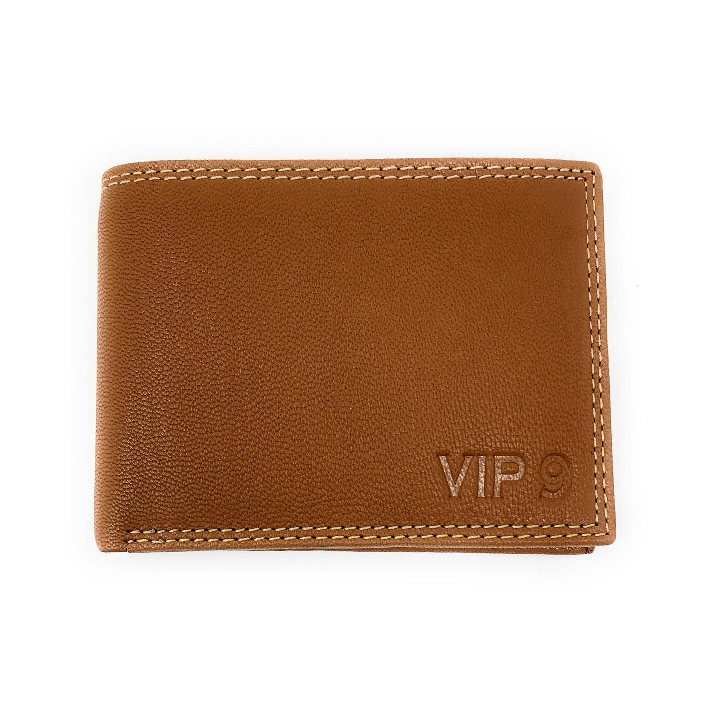 Empire Cove VIP Classic Genuine Leather Slim Bifold Wallets Inside Flip Up ID-Wallets-Empire Cove-Black-Casaba Shop
