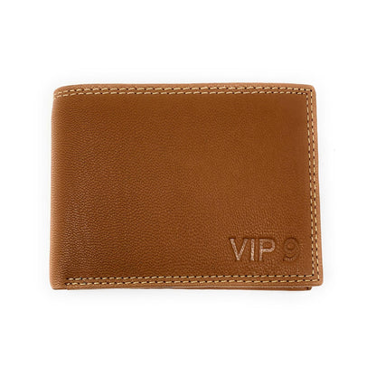 Empire Cove VIP Classic Genuine Leather Slim Bifold Wallets Inside Flip Up ID-Wallets-Empire Cove-Black-Casaba Shop