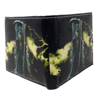 Gothic Skull Grim Reaper Bifold Wallets In Gift Box Mens Womens-UNCATEGORIZED-Empire Cove-WHITE SKULL-Casaba Shop