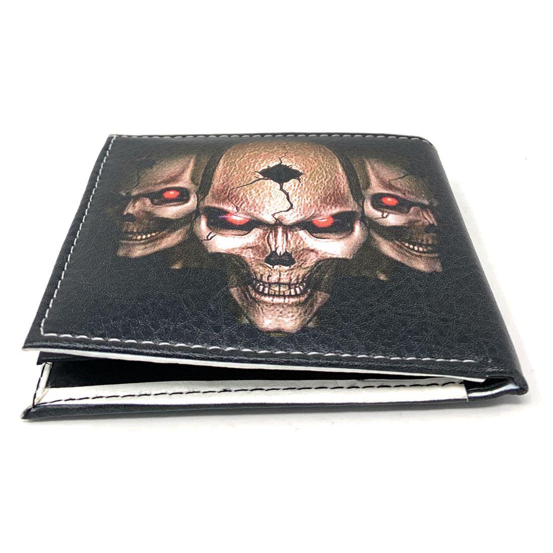 Gothic Skull Grim Reaper Bifold Wallets In Gift Box Mens Womens-UNCATEGORIZED-Empire Cove-WHITE SKULL-Casaba Shop