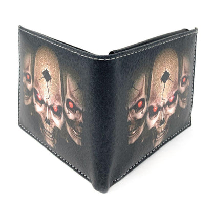 Gothic Skull Grim Reaper Bifold Wallets In Gift Box Mens Womens-UNCATEGORIZED-Empire Cove-WHITE SKULL-Casaba Shop