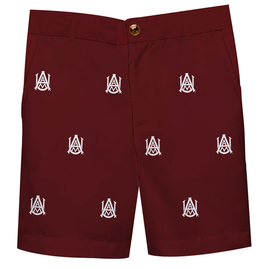 Alabama A&M Bulldogs Boys Game Day Maroon Structured Dress Shorts