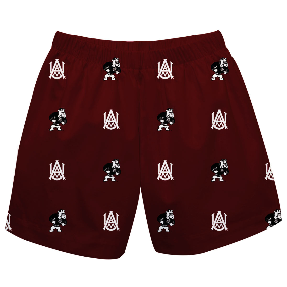 Alabama A&M Bulldogs Boys Game Day Elastic Waist Classic Play Maroon Pull On Shorts