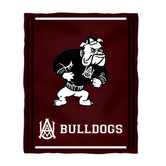 Alabama A&M Bulldogs Kids Game Day Maroon Plush Soft Minky Blanket 36 x 48 Mascot