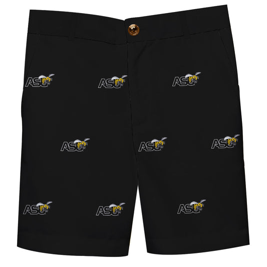Alabama State Hornets Boys Game Day Black Structured Dress Shorts