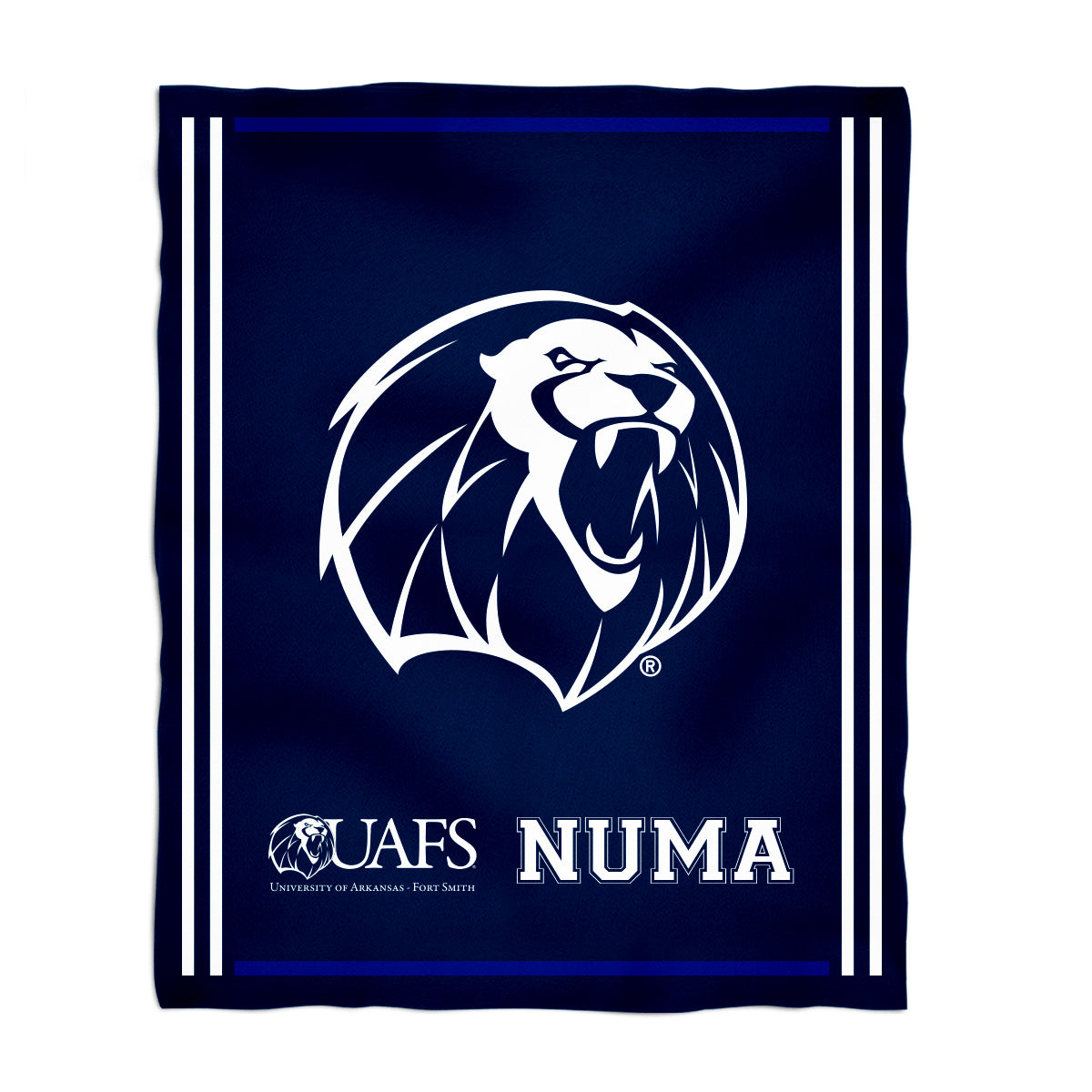 Arkansas Fort Smith UAFS Lions Kids Game Day Navy Plush Soft Minky Blanket 36 x 48 Mascot