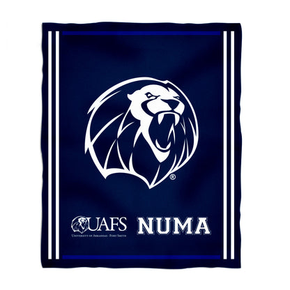 Arkansas Fort Smith UAFS Lions Kids Game Day Navy Plush Soft Minky Blanket 36 x 48 Mascot