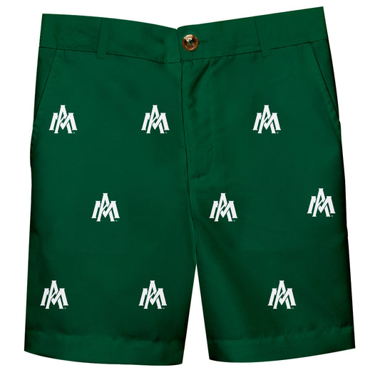 University of Arkansas Monticello Boll Weevils Boys Game Day Green Structured Shorts