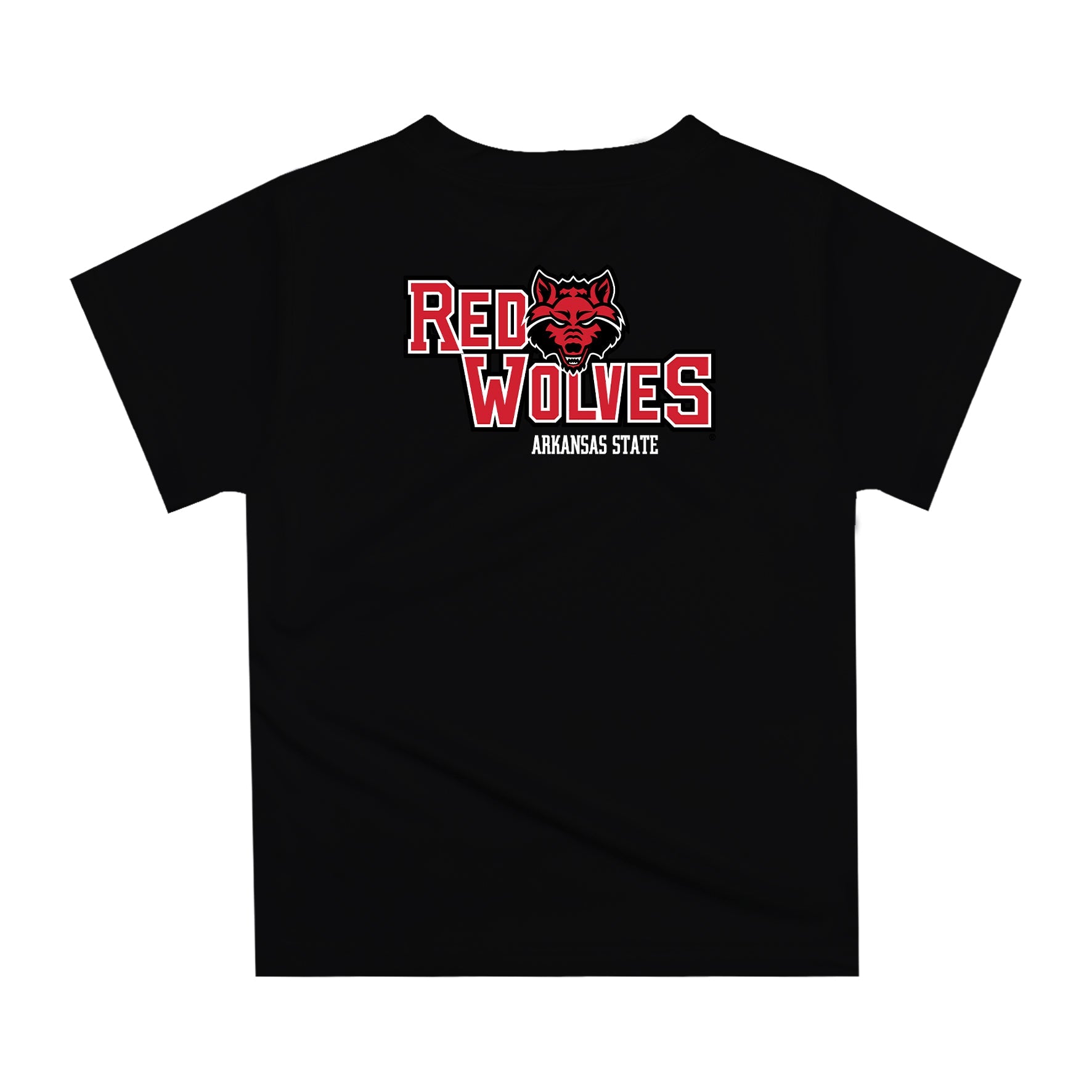 black and red football helmet arkansas state Arkansas State Red Wolves Original Dripping Football Helmet Black T-Shirt for Boys by Vive La Fete