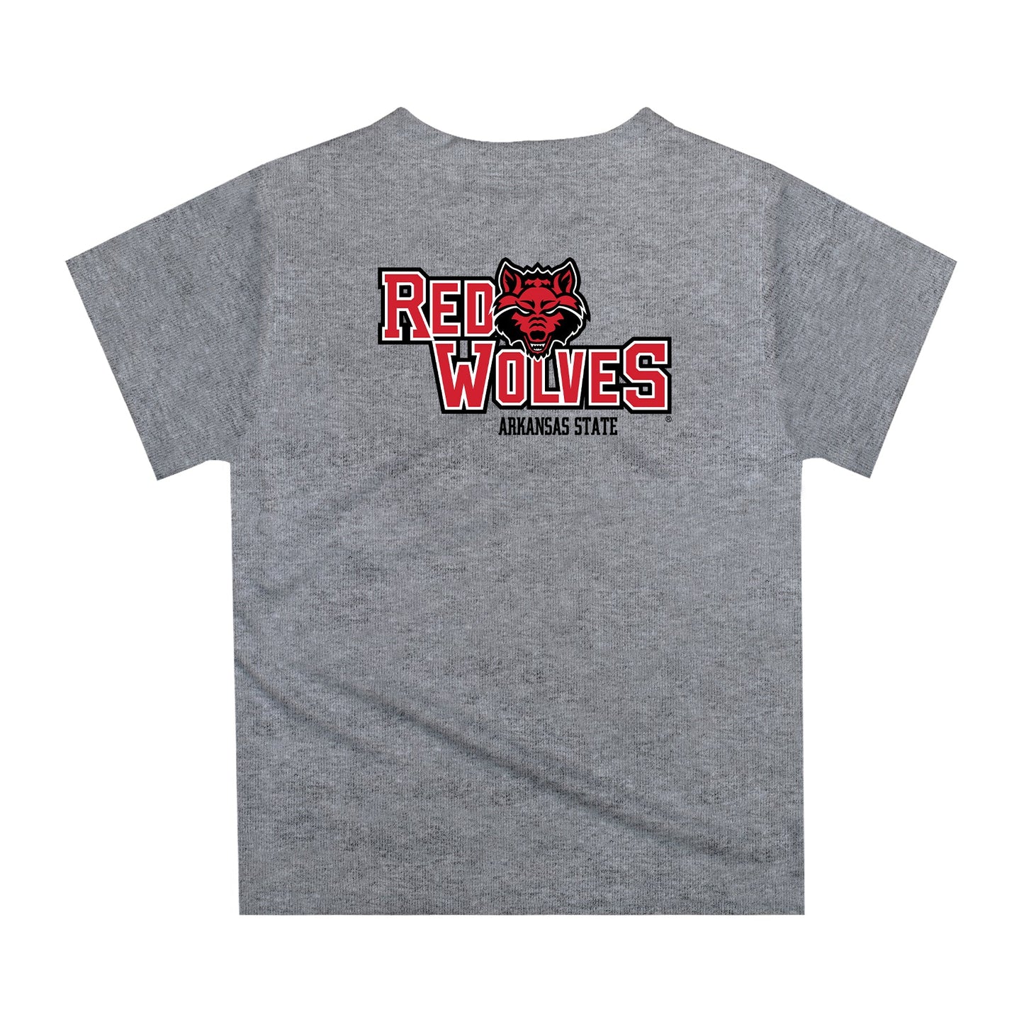 Arkansas State Red Wolves Original Dripping Football Helmet Heather Gray T-Shirt by Vive La Fete