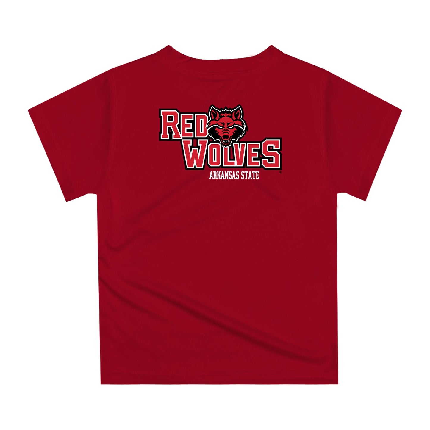 Arkansas State Red Wolves Original Dripping Football Helmet Red T-Shirt by Vive La Fete