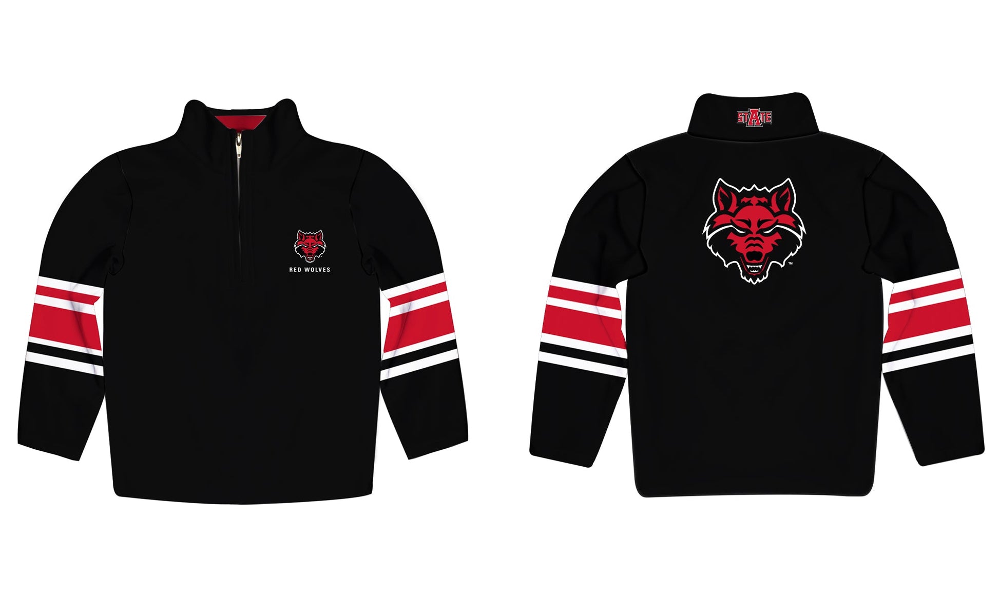 Arkansas State Red Wolves Game Day Black Quarter Zip Pullover Sweatshirt for Toddlers and Youth