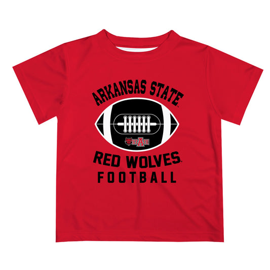 Arkansas State Red Wolves Vive La Fete Football V2 Red Short Sleeve Tee Shirt