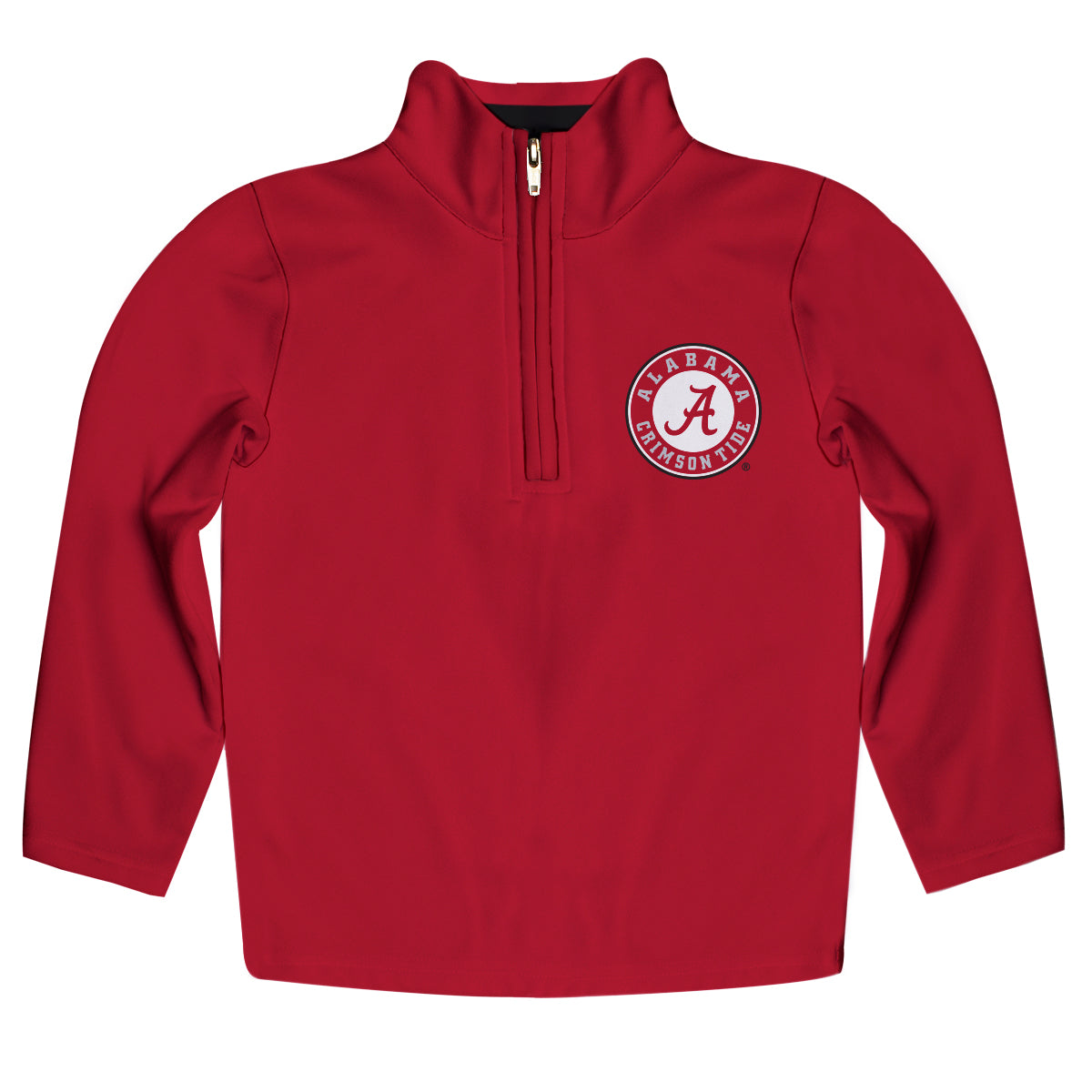 Alabama Crimson Tide Game Day Solid White Quarter Zip Pullover for Infants Toddlers by Vive La Fete