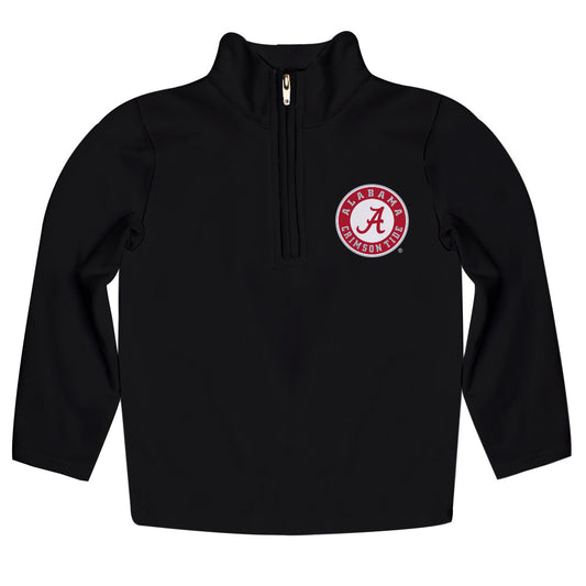 Alabama Crimson Tide Game Day Solid White Quarter Zip Pullover for Infants Toddlers by Vive La Fete