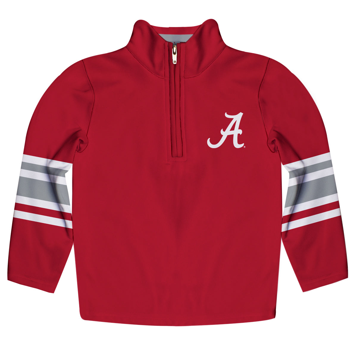 Alabama Crimson Tide Game Day White Quarter Zip Pullover for Infants Toddlers by Vive La Fete