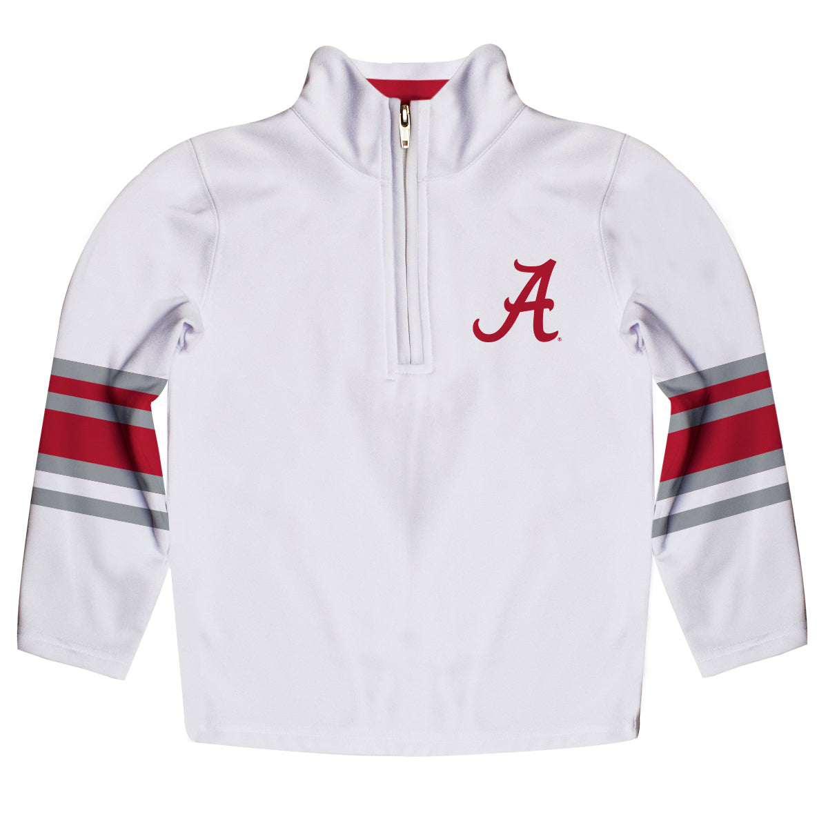 Alabama Crimson Tide Game Day White Quarter Zip Pullover for Infants Toddlers by Vive La Fete