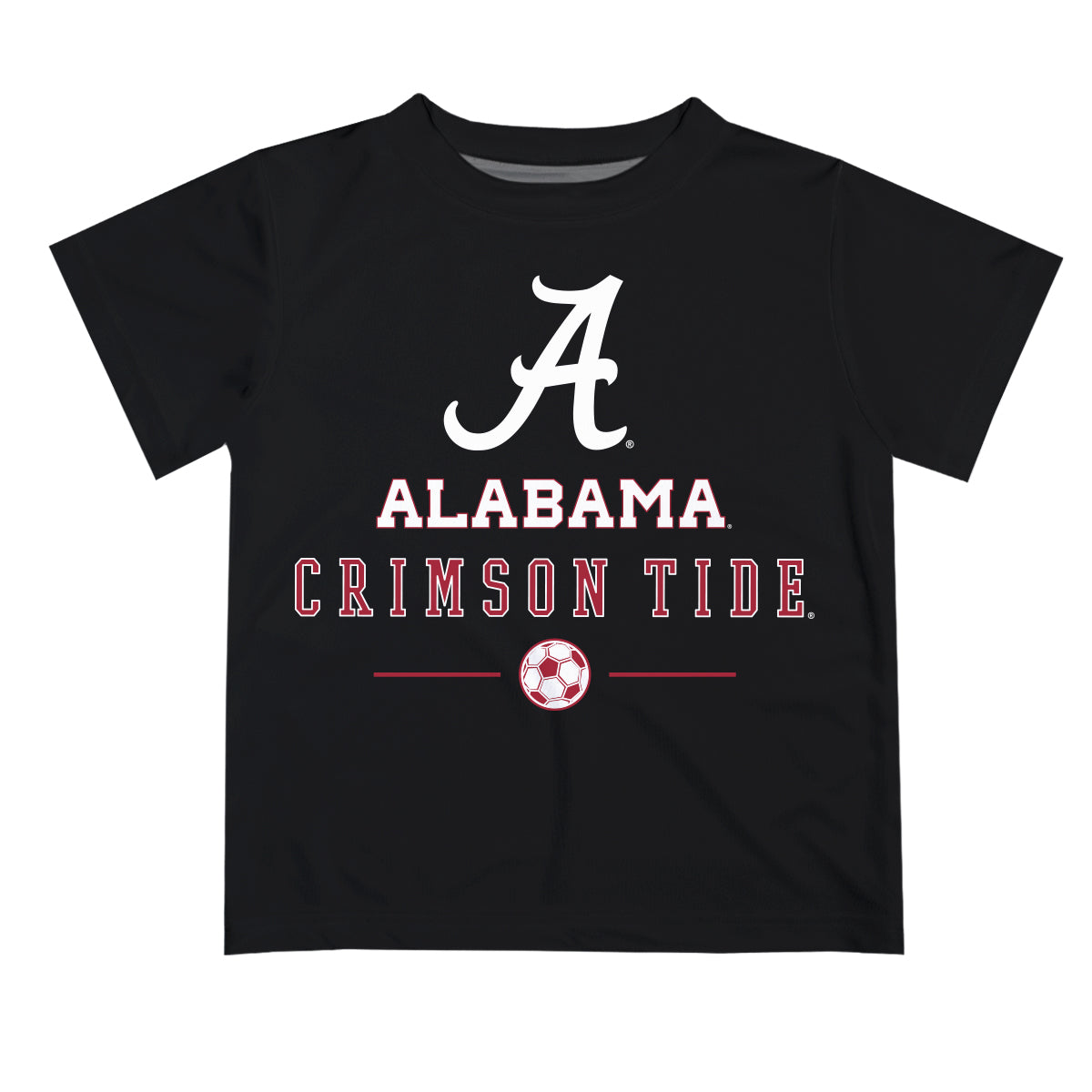 Alabama Crimson Tide Vive La Fete Soccer V1 Black Short Sleeve Tee Shirt