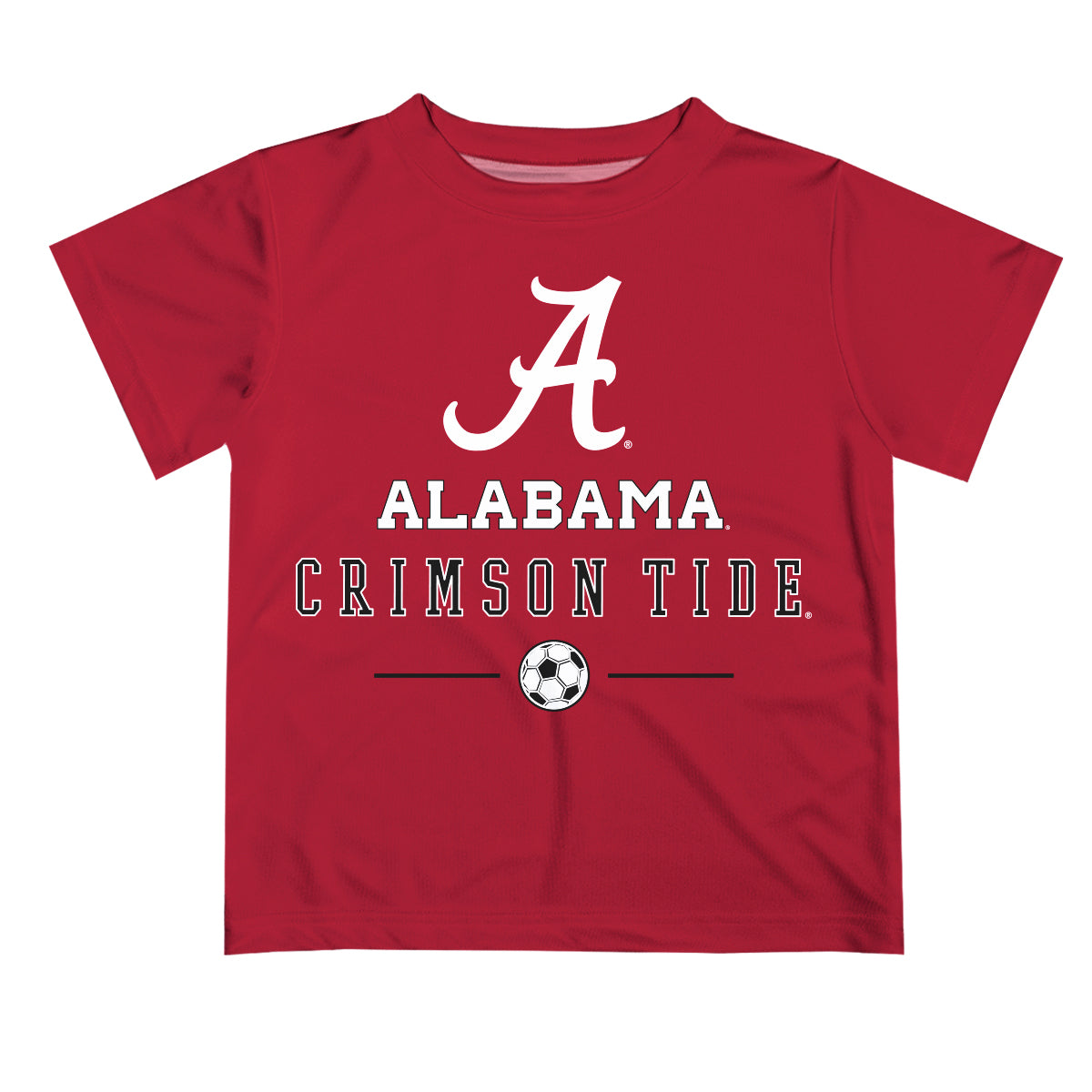 Alabama Crimson Tide Vive La Fete Soccer V1 Red Short Sleeve Tee Shirt