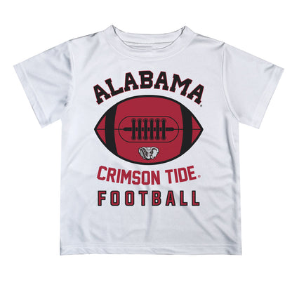 Alabama Crimson Tide Vive La Fete Football V2 White Short Sleeve Tee Shirt