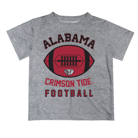 Alabama Crimson Tide Vive La Fete Football V2 Gray Short Sleeve Tee Shirt