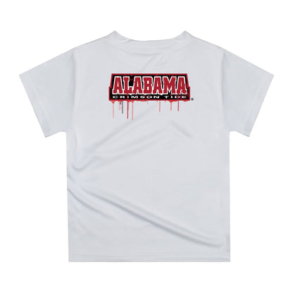 Alabama Crimson Tide Original Dripping Football Helmet Red T-Shirt by Vive La Fete