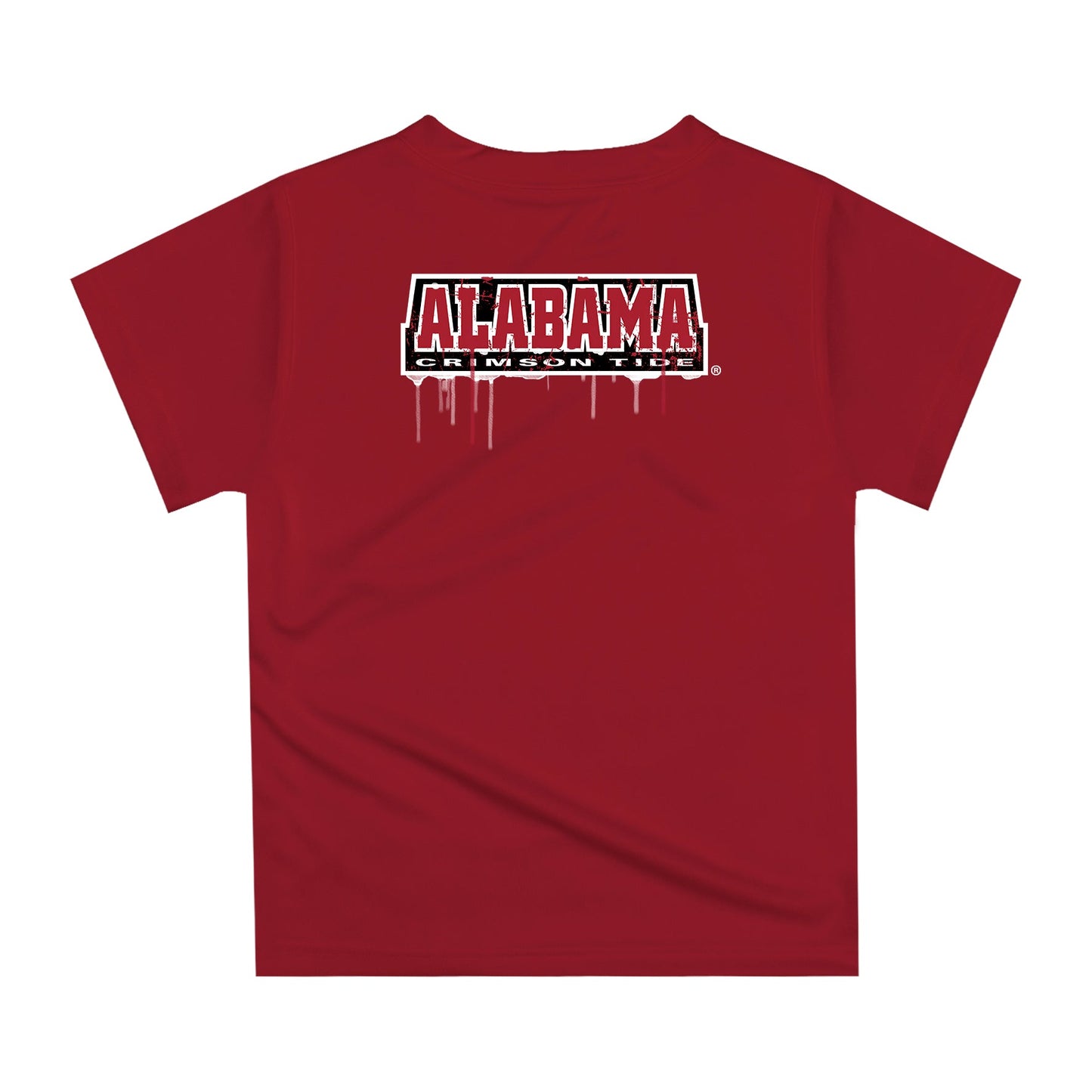 Alabama Crimson Tide Original Dripping Football Helmet Red T-Shirt by Vive La Fete