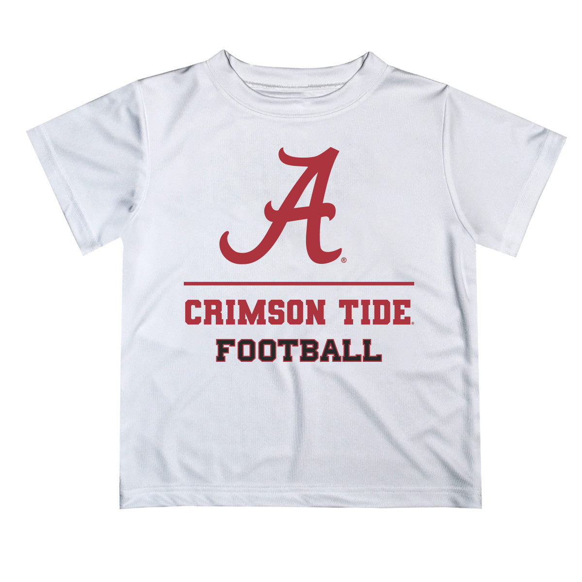 Alabama Crimson Tide Vive La Fete Football V1 White Short Sleeve Tee Shirt