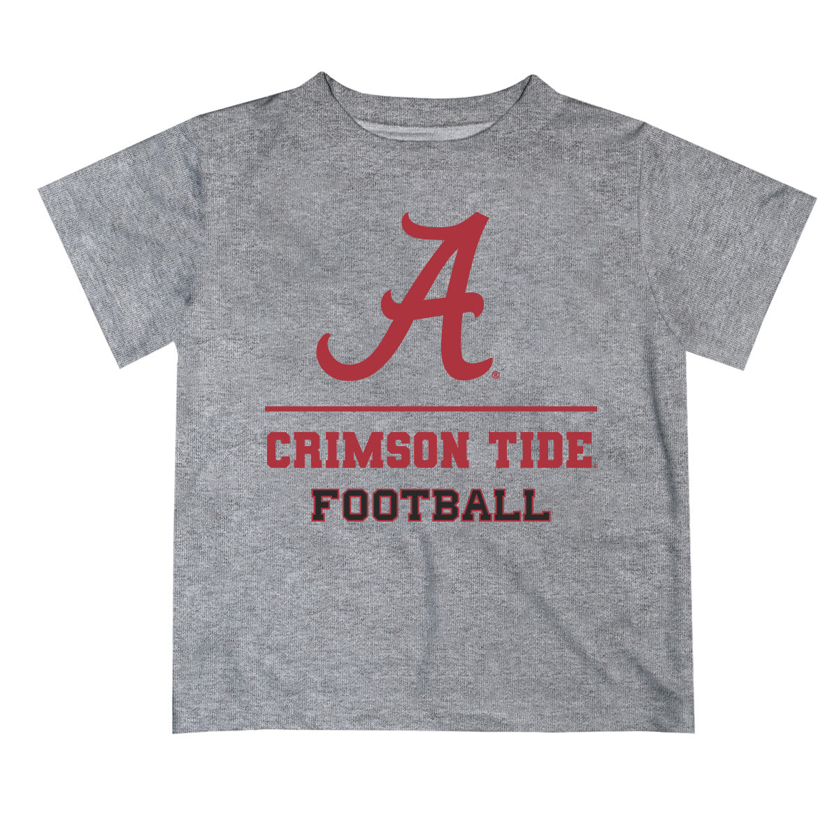 Alabama Crimson Tide Vive La Fete Football V1 Gray Short Sleeve Tee Shirt