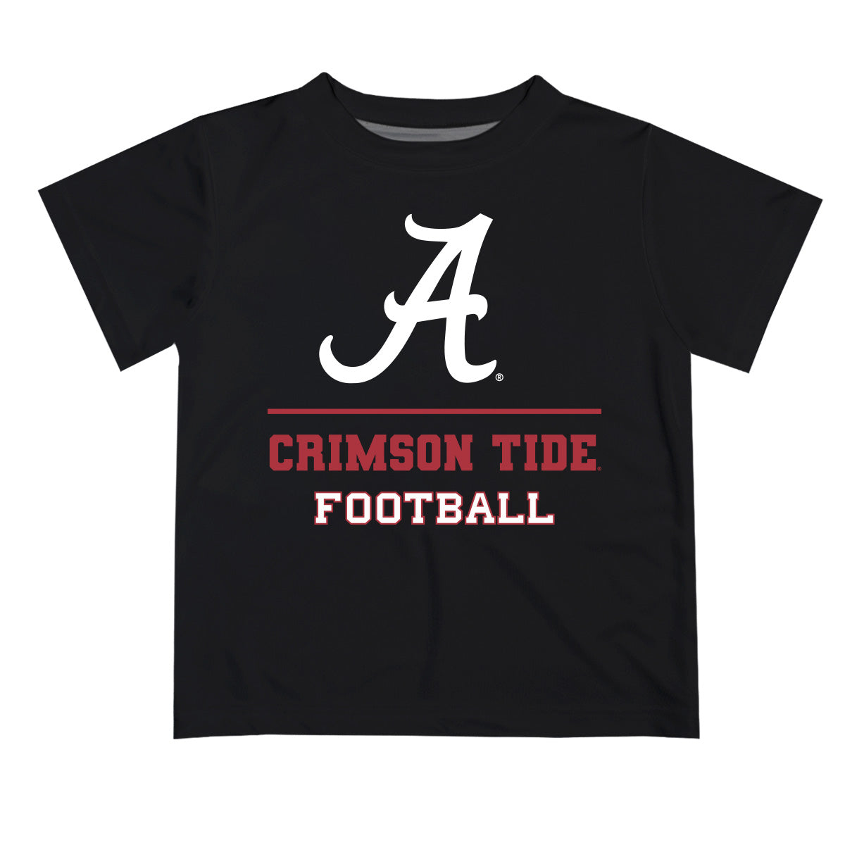 Alabama Crimson Tide Vive La Fete Football V1 Black Short Sleeve Tee Shirt