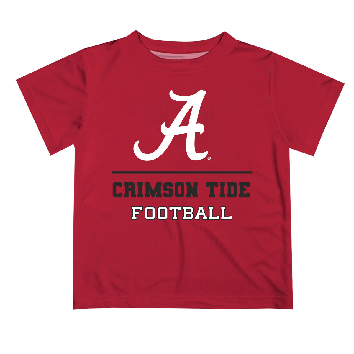Alabama Crimson Tide Vive La Fete Football V1 Red Short Sleeve Tee Shirt