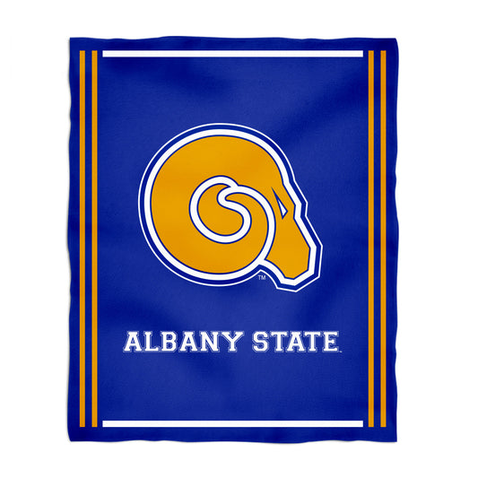 Albany State Rams ASU Kids Game Day Blue Plush Soft Minky Blanket 36 x 48 Mascot