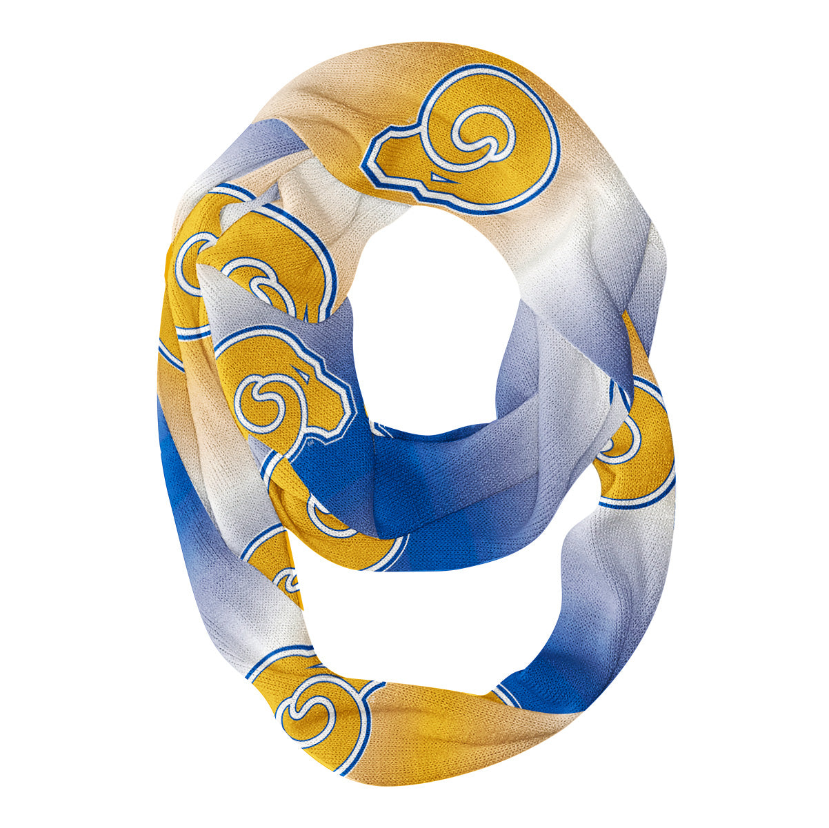 Albany State Rams Vive La Fete All Over Logo Game Day Collegiate Women Ultra Soft Knit Infinity Scarf