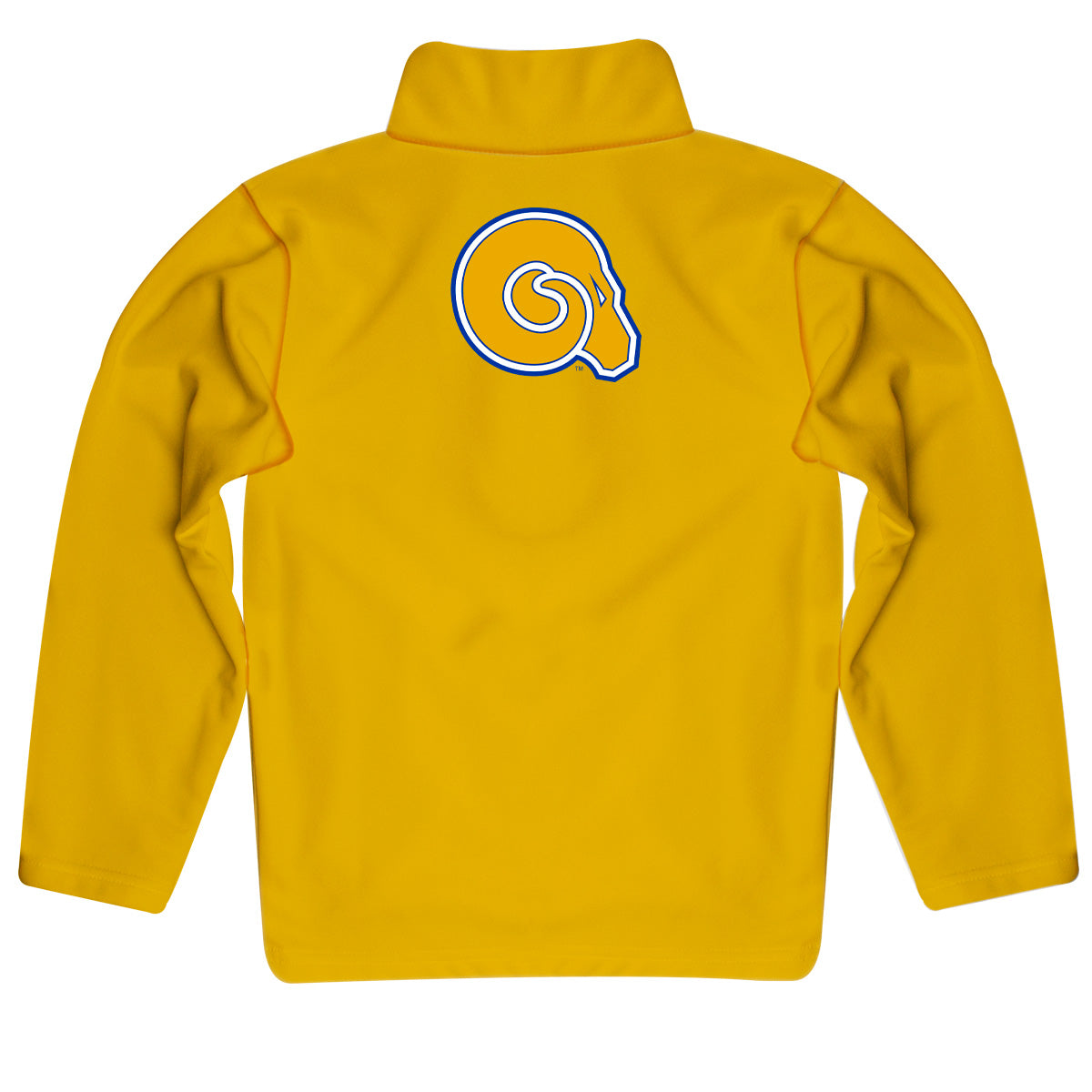 Albany State Rams ASU Game Day Solid Yellow Quarter Zip Pullover for Infants Toddlers by Vive La Fete