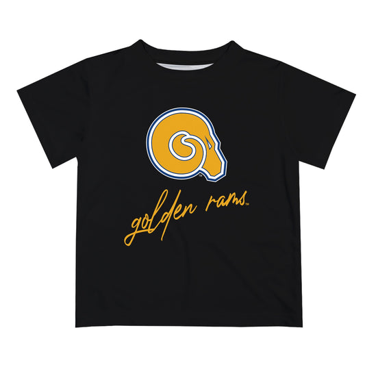 Albany State Rams Vive La Fete Script V1 Black Short Sleeve Tee Shirt