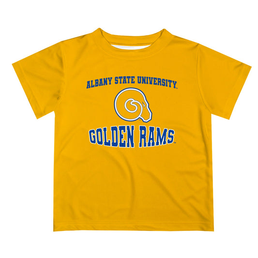 Albany State Rams Vive La Fete Boys Game Day V3 Yellow Short Sleeve Tee Shirt