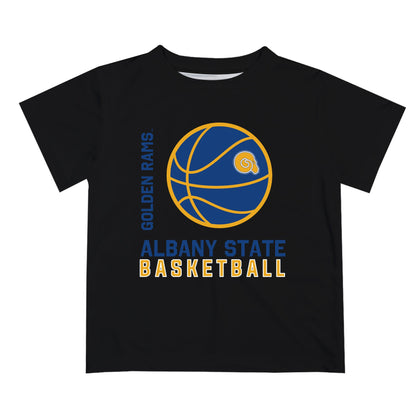 Albany State Rams Vive La Fete Basketball V1 Black Short Sleeve Tee Shirt