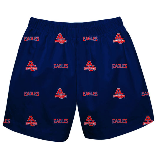 American University Eagles Boys Game Day Elastic Waist Classic Play Blue Pull On Shorts
