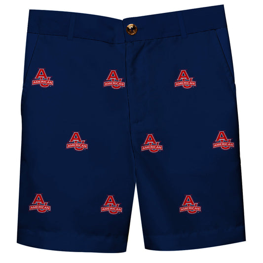 American University Eagles Boys Game Day Blue Structured Shorts